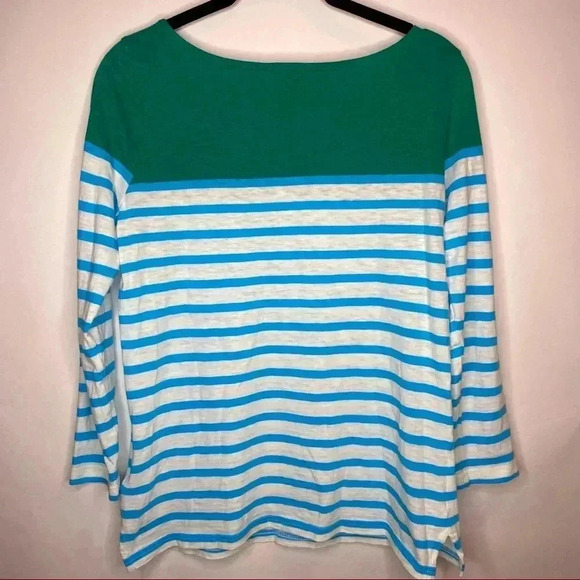 💃🏻EUC J Crew Colorblock & Striped 3/4 Sleeve Top - Picture 6 of 9